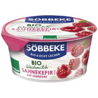Sahnekefir auf Himbeere